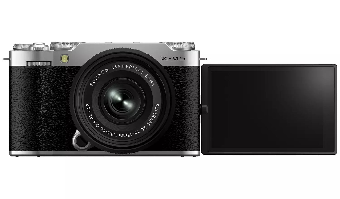 Fujifilm X-M5 Mirrorless Camera with XC 15–45mm Lens – Silver (New) Fujifilm