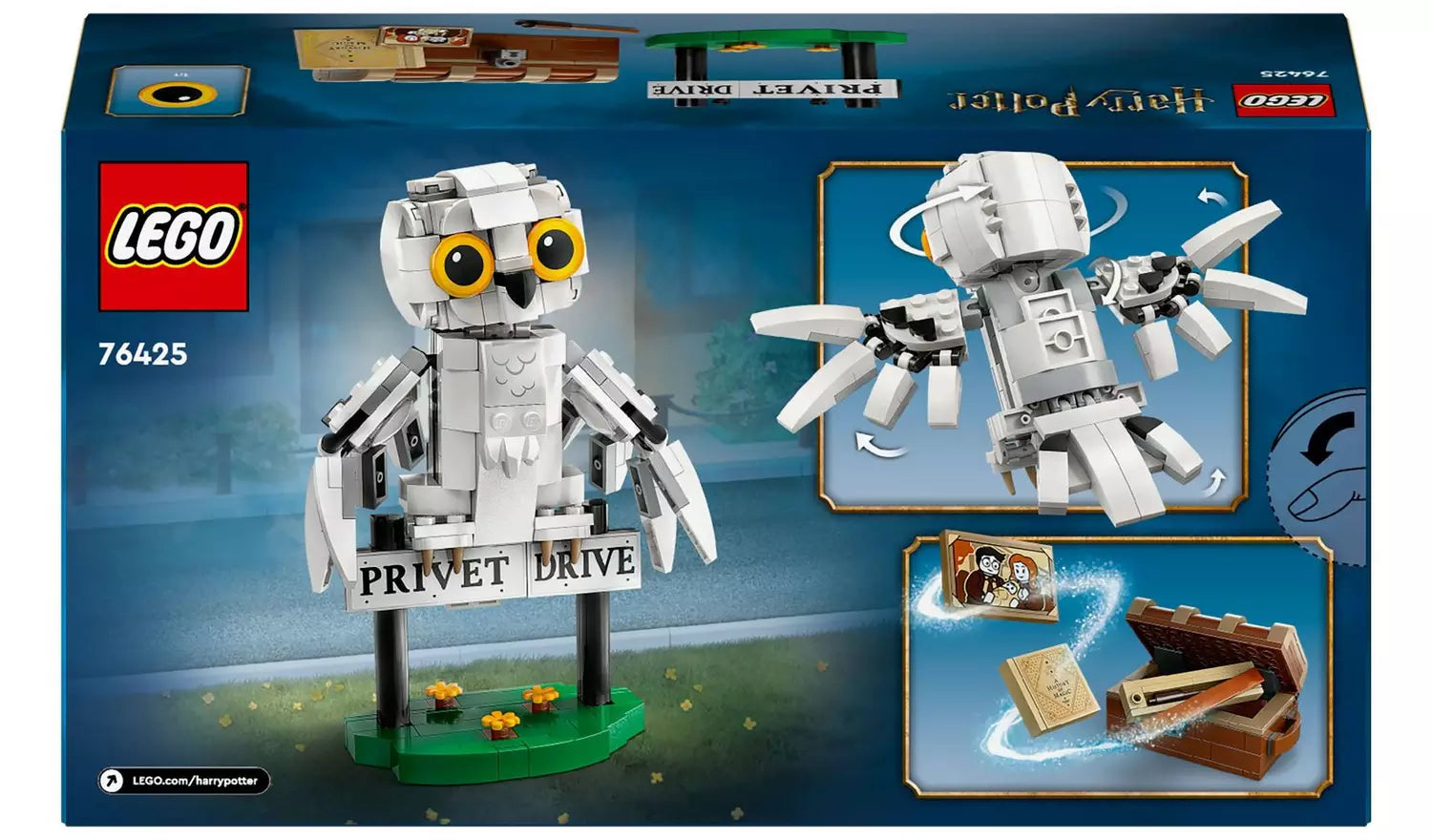 LEGO Harry Potter Hedwig at 4 Privet Drive Toy Owl Set | Model 76425 | New LEGO