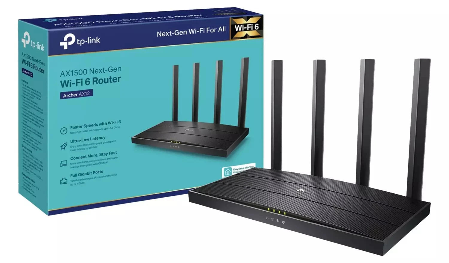 TP-Link Archer AX12 AX1500 Dual-Band Gigabit Wi-Fi 6 Router TP Link