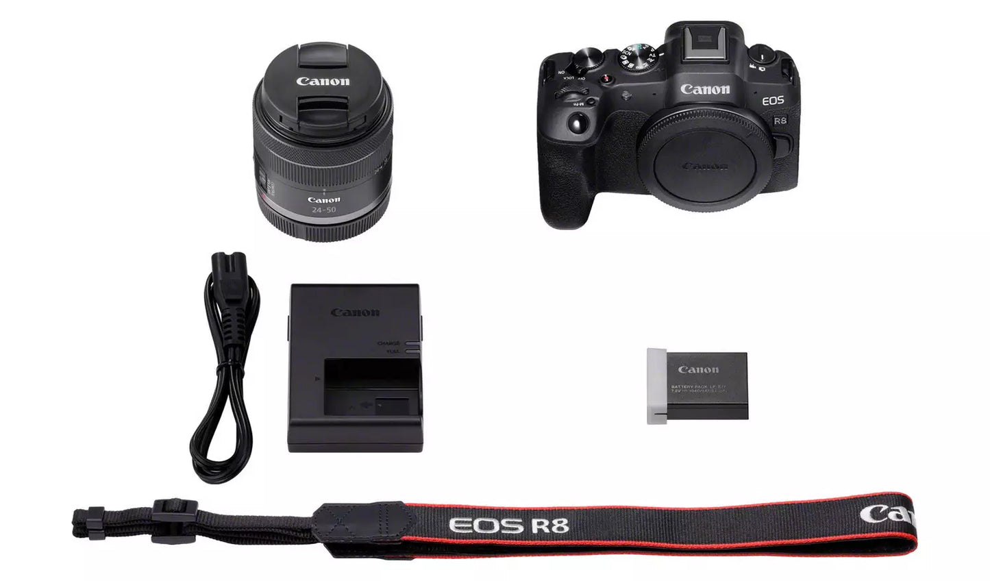 Canon EOS R8 Mirrorless Camera with RF 24-50mm Lens – 24.2MP Full Frame 4K (New) Canon