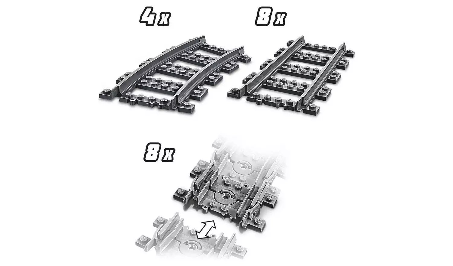 LEGO City Tracks 20 Pieces Set | Ages 5+ | Model 60205 | New LEGO