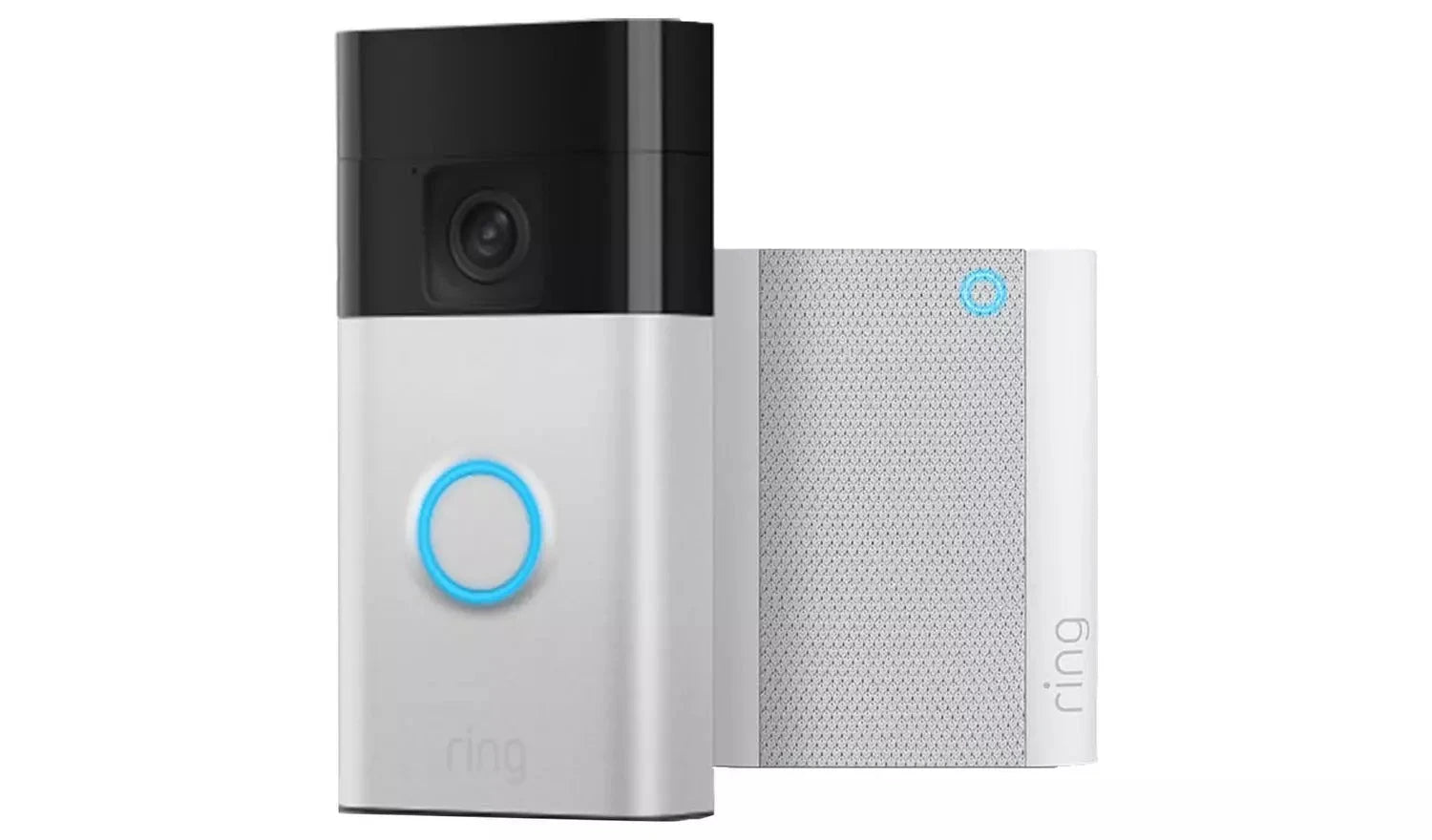 Ring Video Doorbell Pro (Battery-Powered) with Chime – Satin Nickel Ring