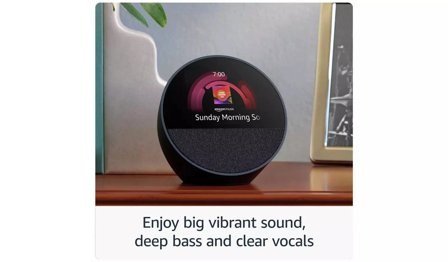 Amazon Echo Spot Smart Alarm Clock with Alexa – Blue (New) - Funkifone