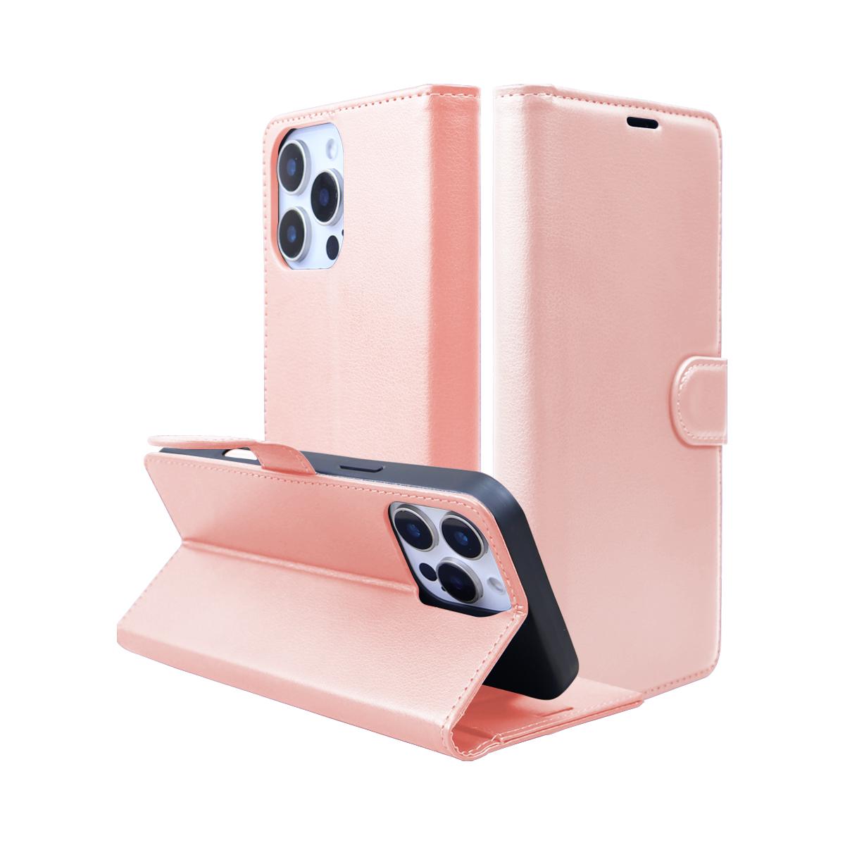 iPhone 16 Pro max Panther Force Leather Wallet Case With Kickstand pink Panther Force