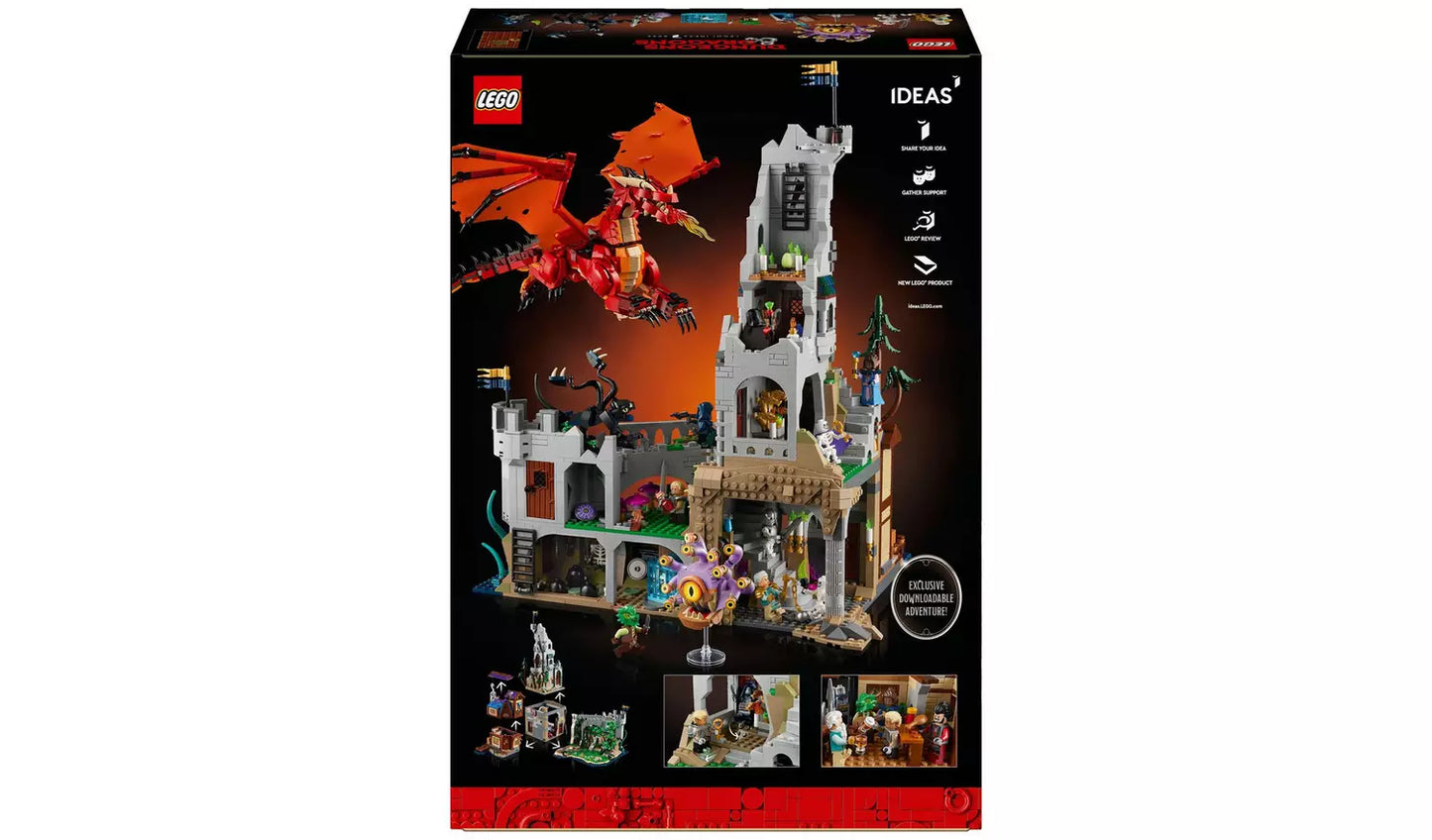 LEGO Ideas Dungeons & Dragons: Red Dragon’s Tale Set for Adults | Ages 18+ | Model 21348 | NEW LEGO