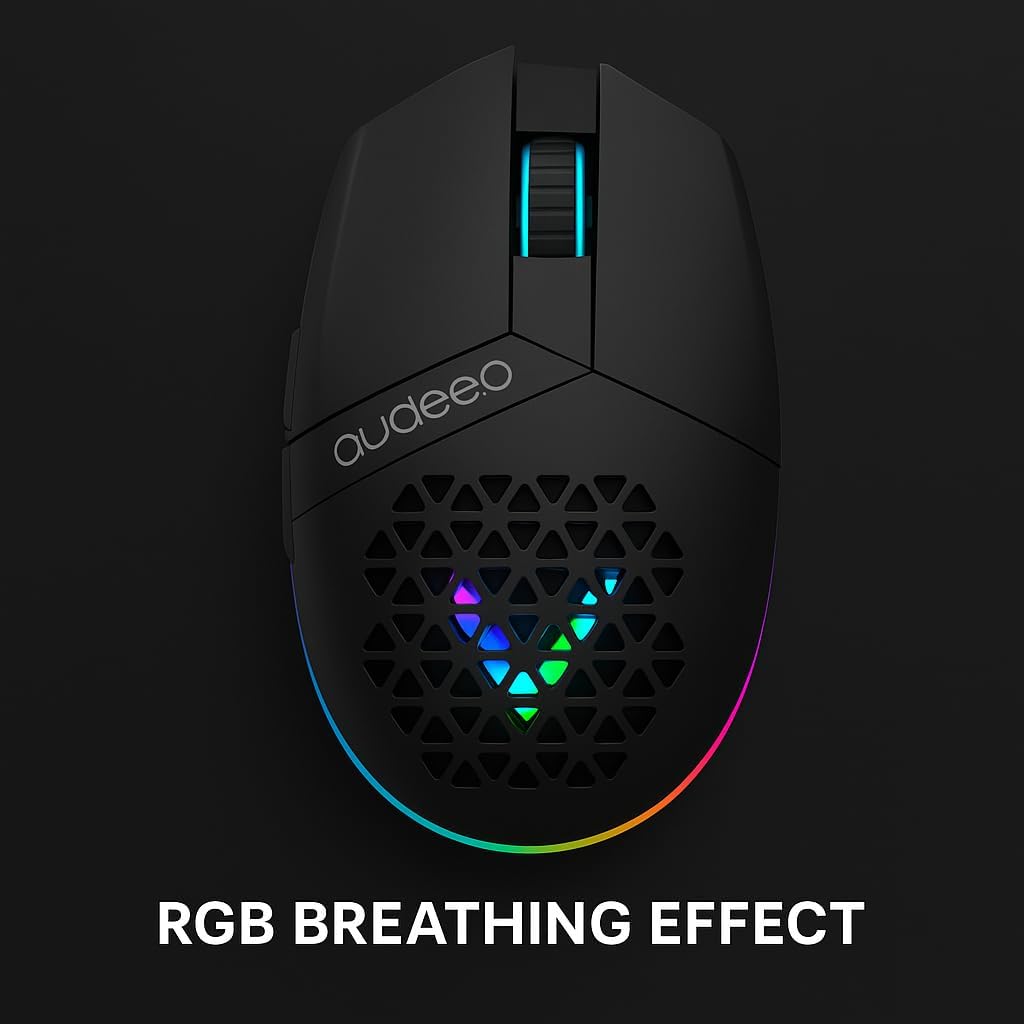 Audeeo Light-Up Wired Gaming Mouse – RGB Precision Performance Black (New) Audeeo