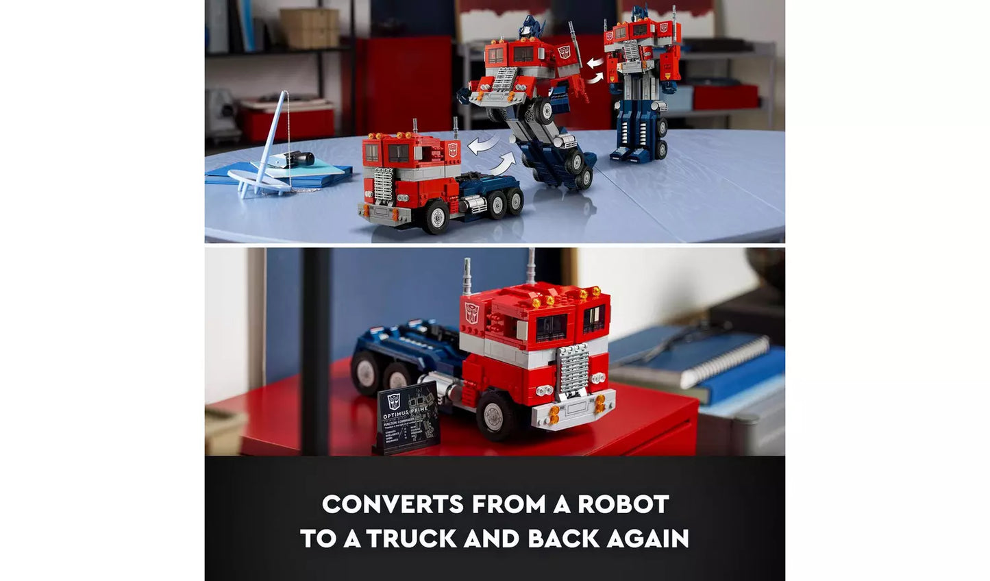LEGO Icons Optimus Prime Transformers Robot Model Set 10302 | Ages 18+ | New LEGO