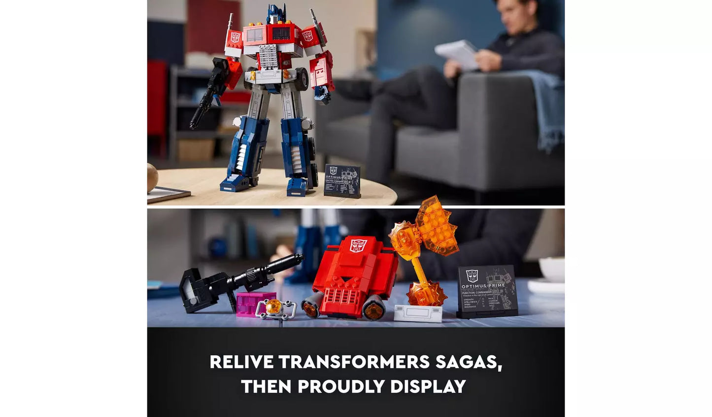 LEGO Icons Optimus Prime Transformers Robot Model Set 10302 | Ages 18+ | New LEGO