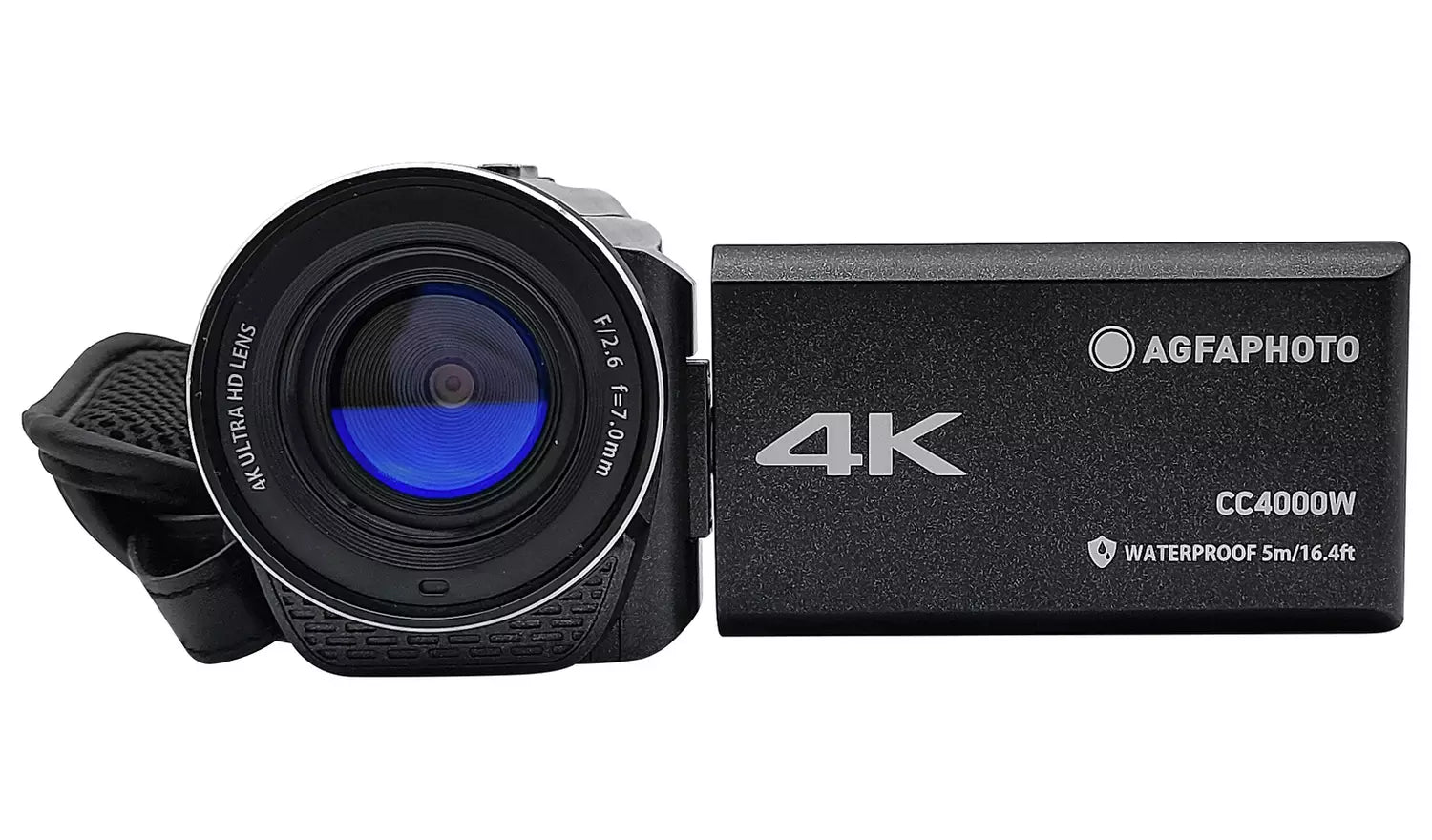 AgfaPhoto Realimove CC4000W 4K Waterproof Camcorder – Black (New) AGFA