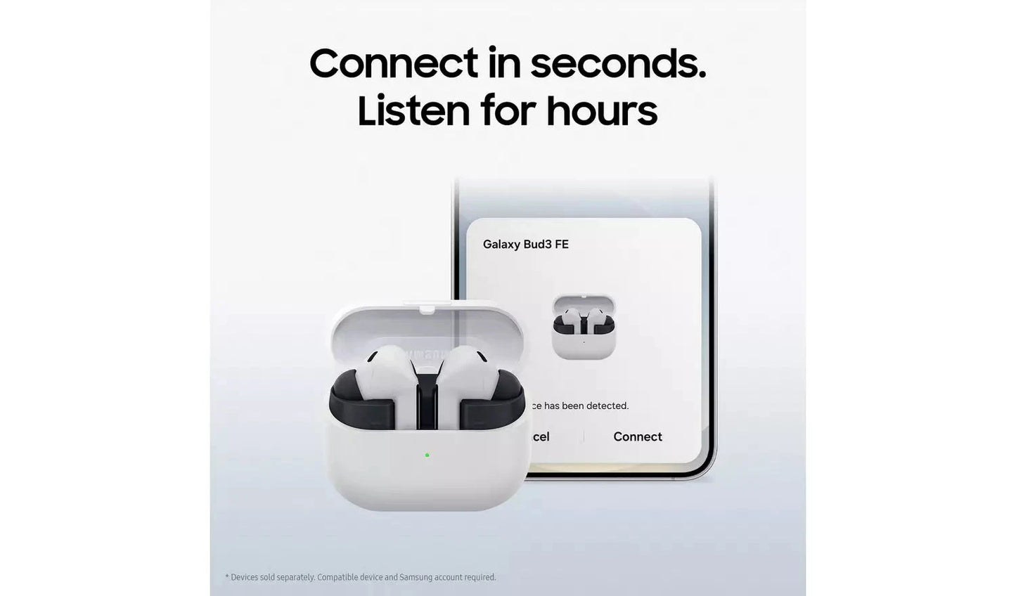 Samsung Galaxy Buds3 FE True Wireless In-Ear Earbuds – Grey Apple