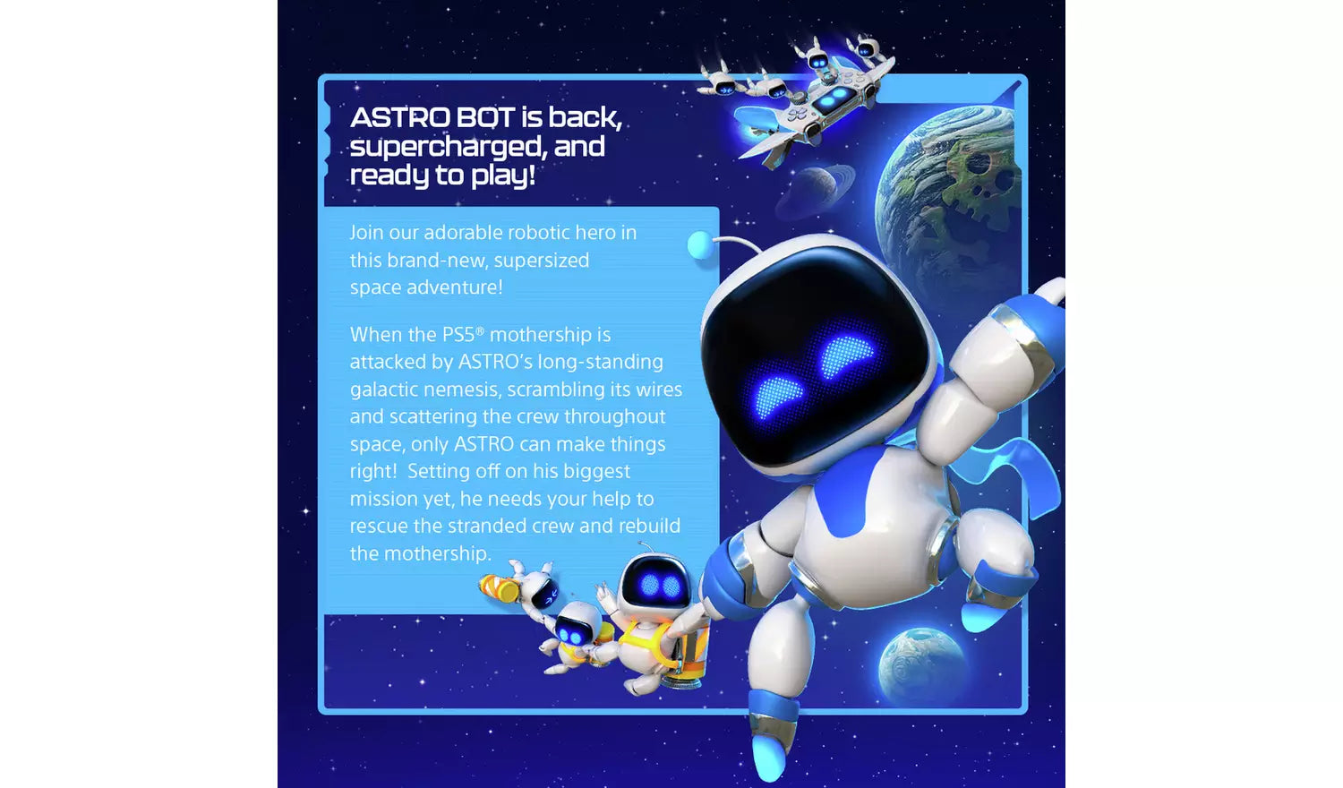 ASTRO BOT – Supercharged Adventure | PS5 | Ages 7+ (New) PS5