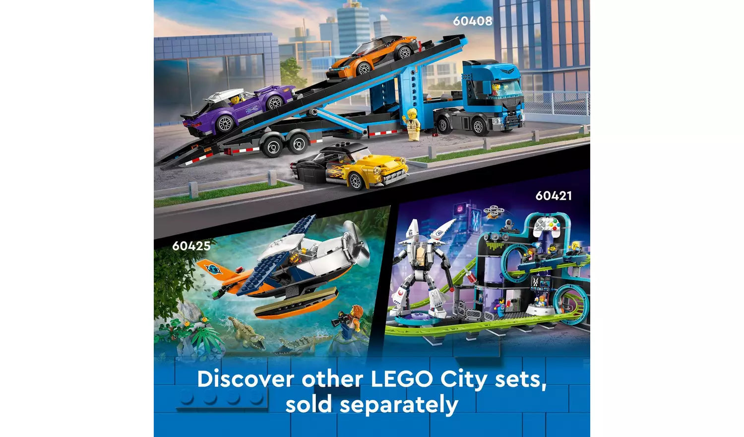LEGO City Red Double-Decker Sightseeing Bus Toy Set | Ages 7+ | Model 60407 | 384 Pieces | New LEGO