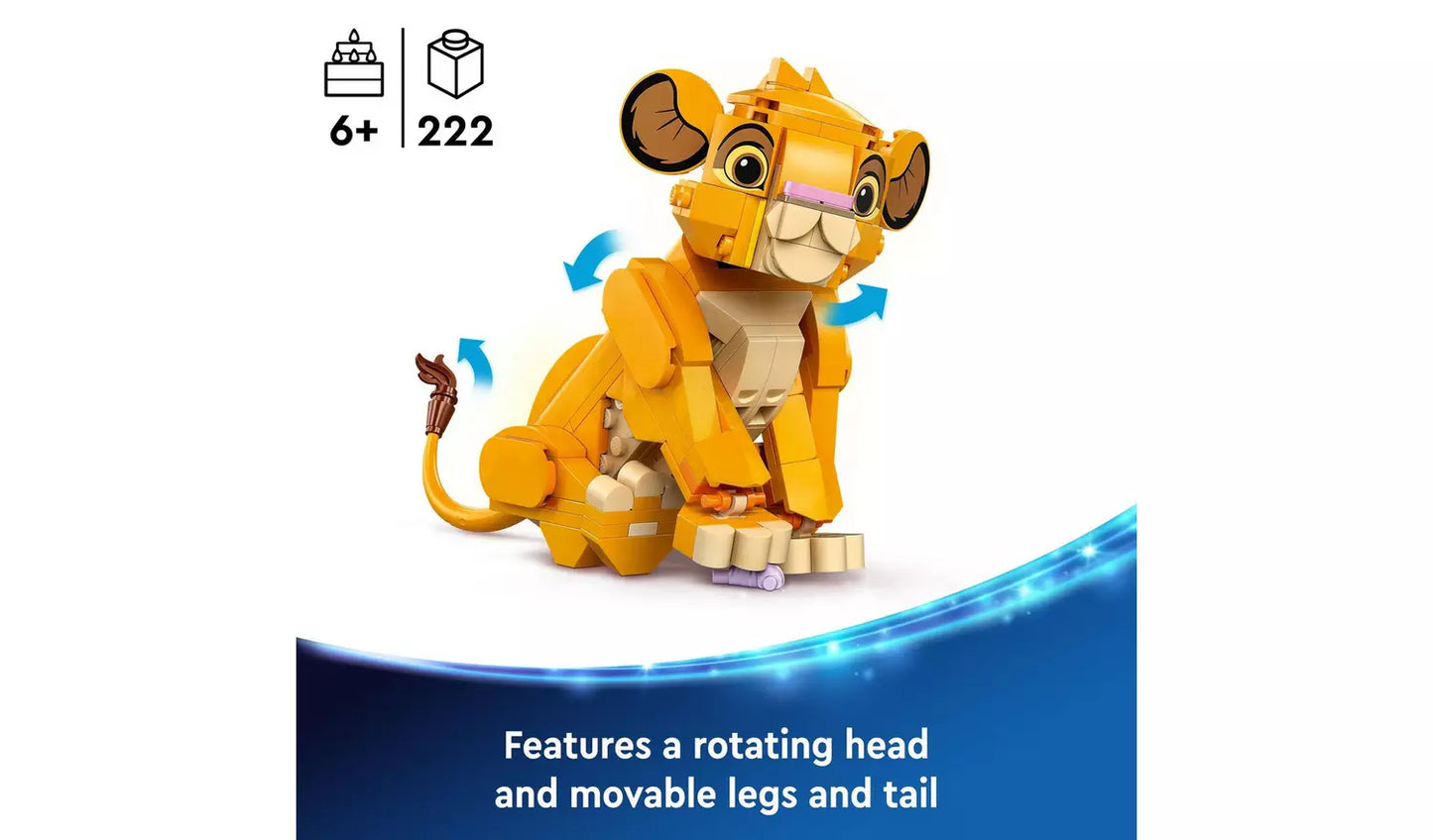 LEGO Disney Simba the Lion King Cub Building Toy | Ages 6+ | Model 43243 LEGO