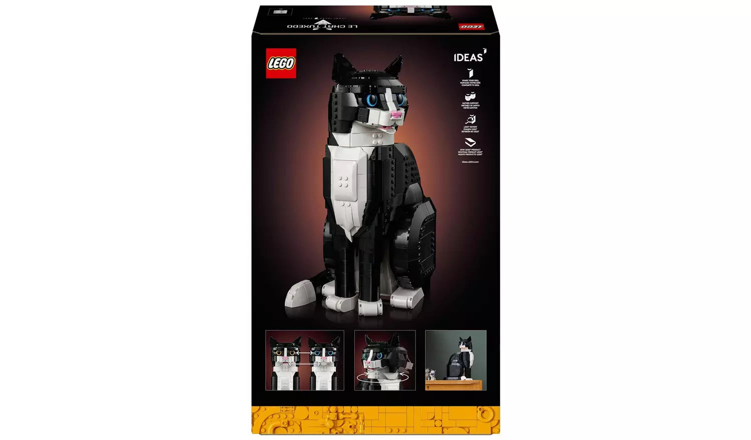 LEGO Ideas Tuxedo Cat Model Kit for Adults to Build | Ages 18+ | Model 21349 | NEW LEGO