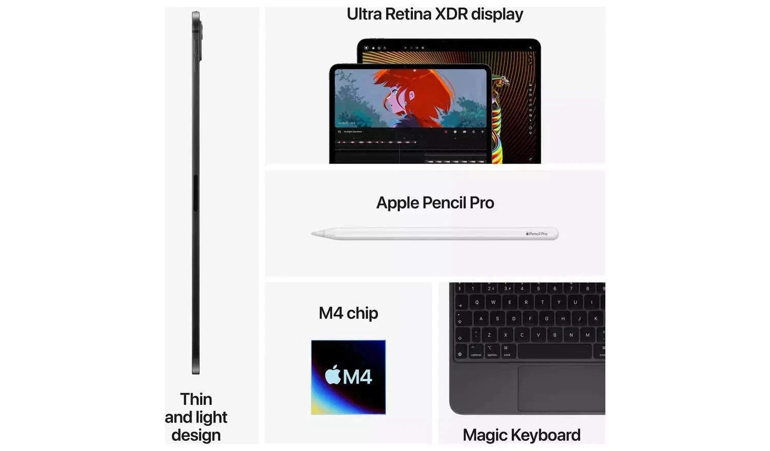 Apple iPad Pro (2024) – 13" Wi-Fi Tablet, 512GB Storage, SIlver (Excellent Refurbished) Apple