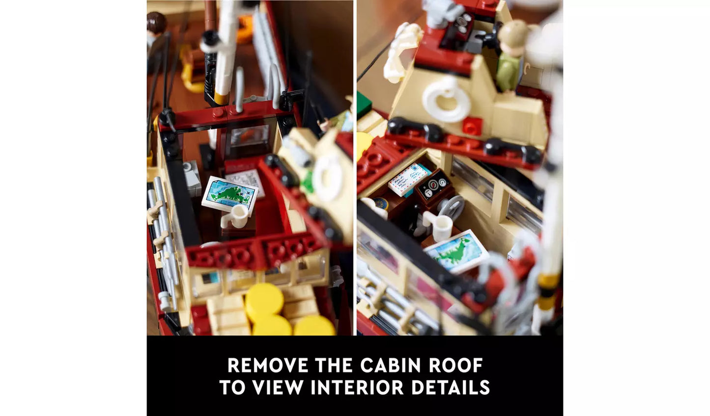 LEGO Ideas Jaws Set for Adults with Model Shark & Boat 21350 | Ages 18+ | New LEGO