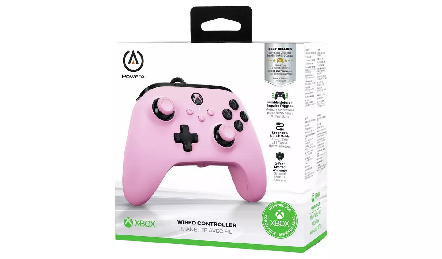 PowerA Xbox Series X/S & One Wired Controller – Core Blush (New) PowerA
