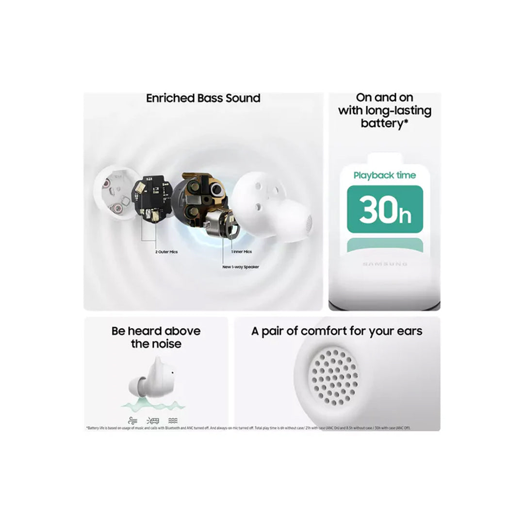 Samsung Galaxy Buds FE True Wireless In-Ear Earbuds White - Brand New
