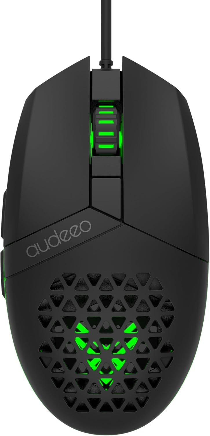 Audeeo Light-Up Wired Gaming Mouse – RGB Precision Performance Black (New) Audeeo
