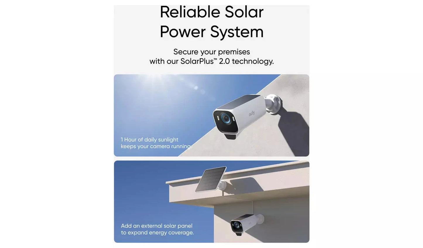 eufyCam S3 Pro 4K UHD Solar-Powered Outdoor Camera eufy