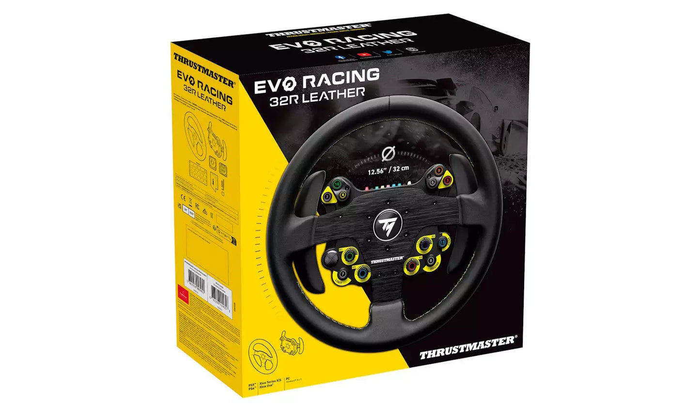 Thrustmaster EVO Racing 32R Leather Wheel Rim – Xbox Series X/S, PS5, PS4 & PC | 32cm Racing Wheel (New) Thrustmaster