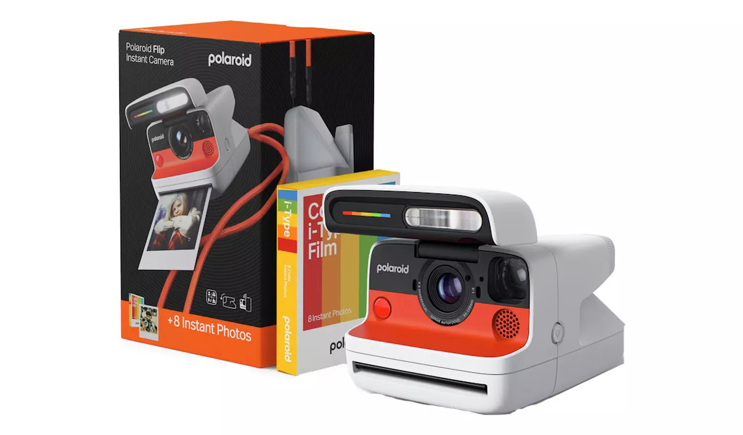 Polaroid Flip Instant Camera with Film – White (New) Polaroid
