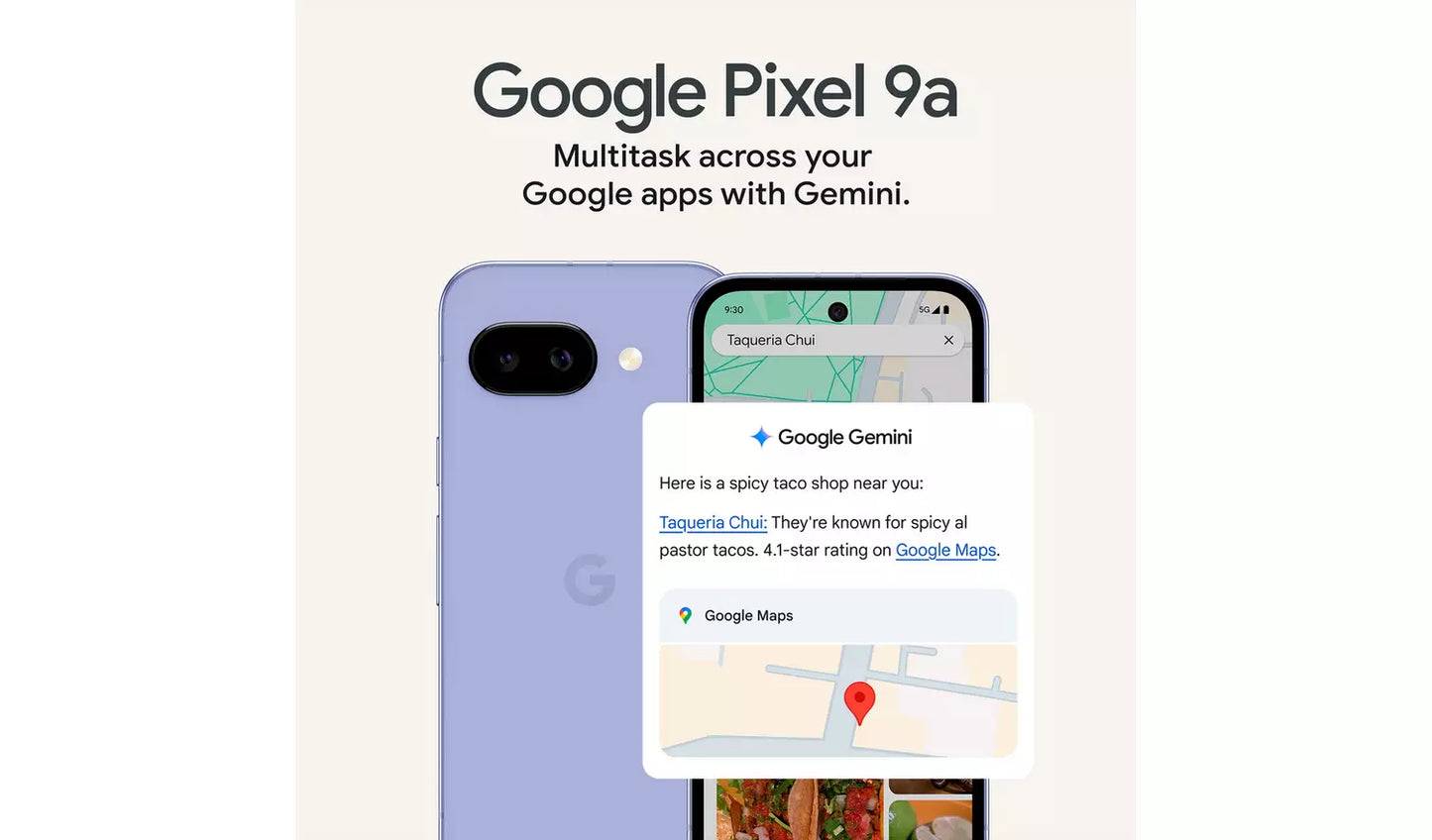 Google Pixel 9a 5G 256GB AI Mobile Phone Iris (New) Google