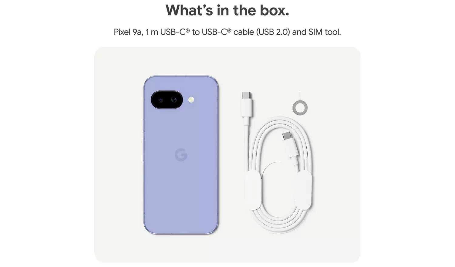 Google Pixel 9a 5G 256GB AI Mobile Phone Iris (New) Google