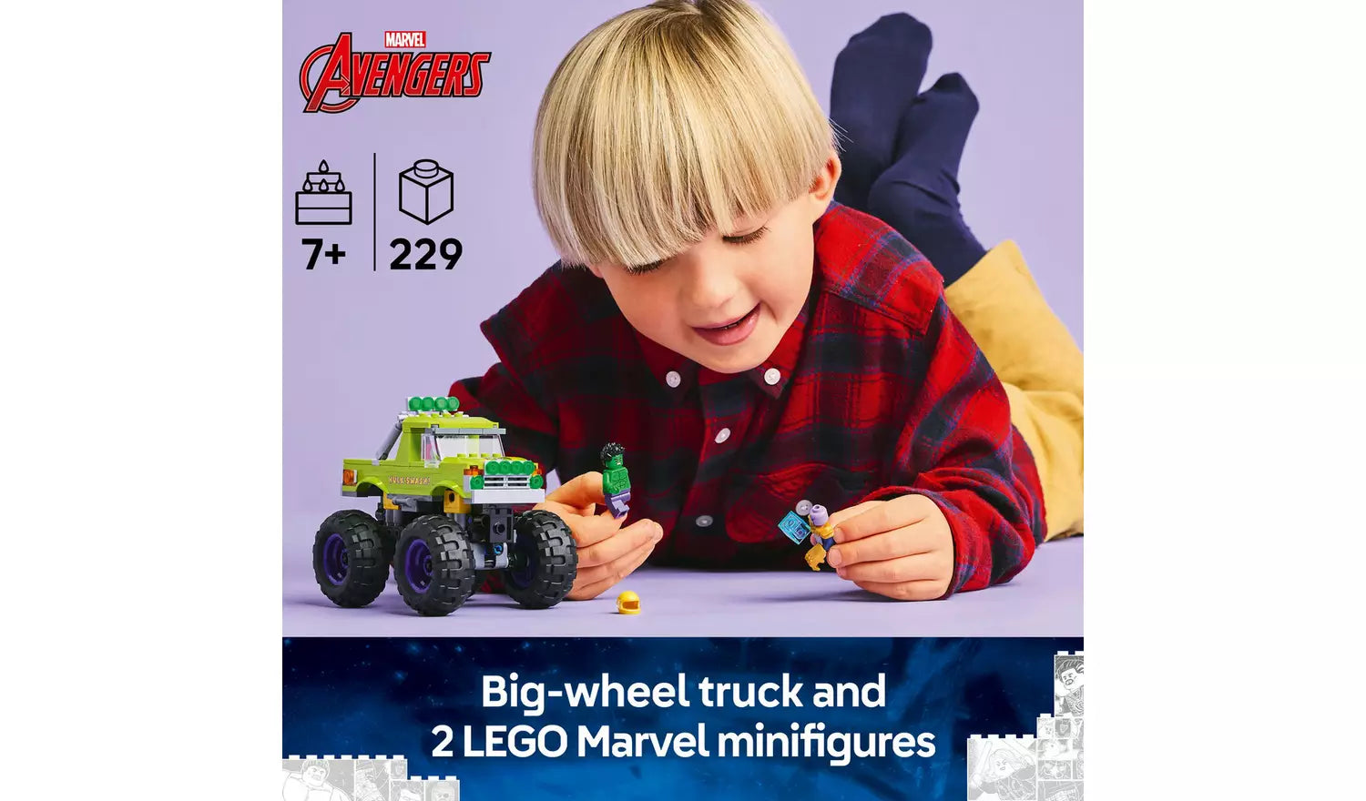LEGO Marvel The Hulk Truck vs. Thanos Building Toy Set | Ages 7+ | Model 76312 | New LEGO