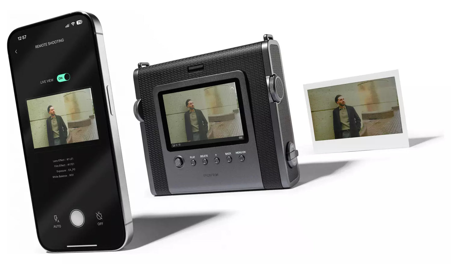 Fujifilm instax WIDE Evo Hybrid Instant Camera – Black (New) Fujifilm