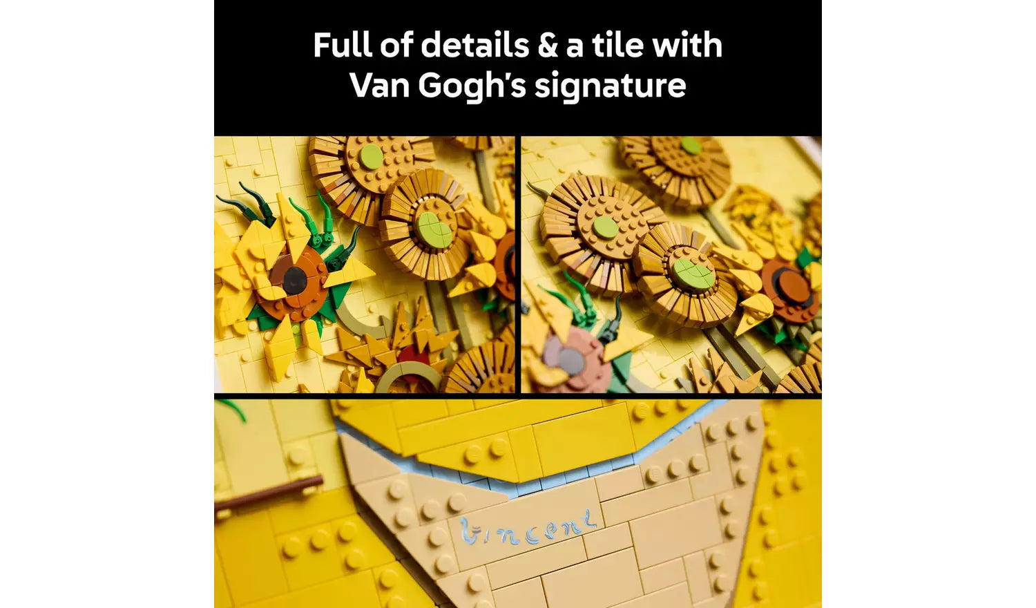 LEGO ART Vincent van Gogh – Sunflowers Wall Art Building Set | Ages 18+ | Model 31215 | NEW LEGO