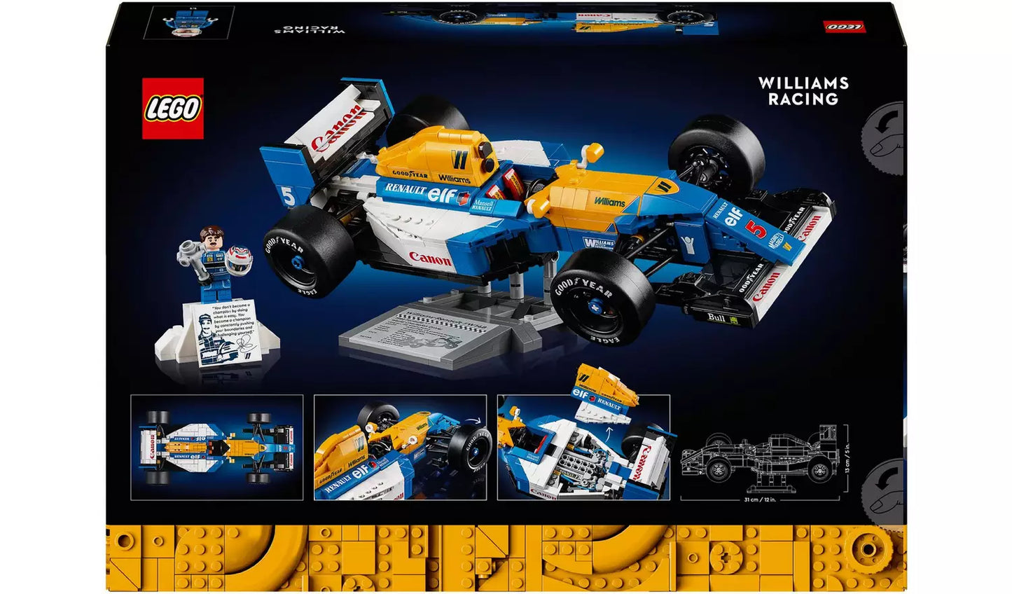 LEGO Icons Williams Racing FW14B Formula 1 Gift Set | Ages 18+ | Model 10353 | NEW LEGO