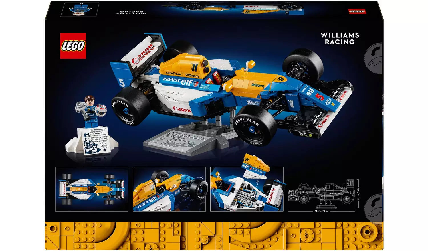 LEGO Icons Williams Racing FW14B Formula 1 Gift Set | Ages 18+ | Model 10353 | NEW LEGO