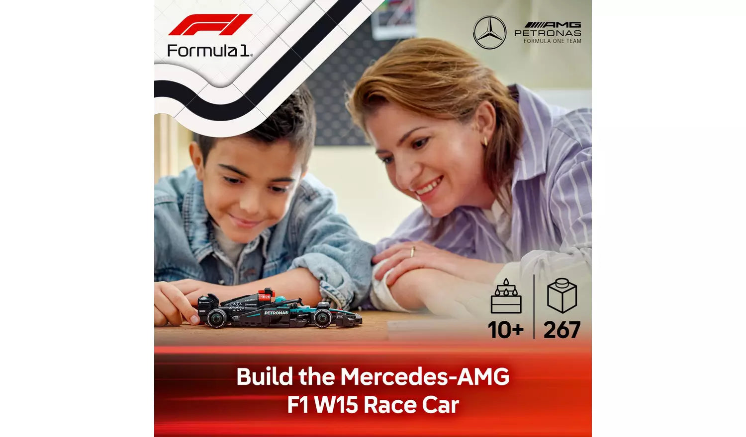 LEGO Speed Champions Mercedes-AMG PETRONAS F1 W15 Race Car Toy | Ages 10+ | Model 77244 | New LEGO
