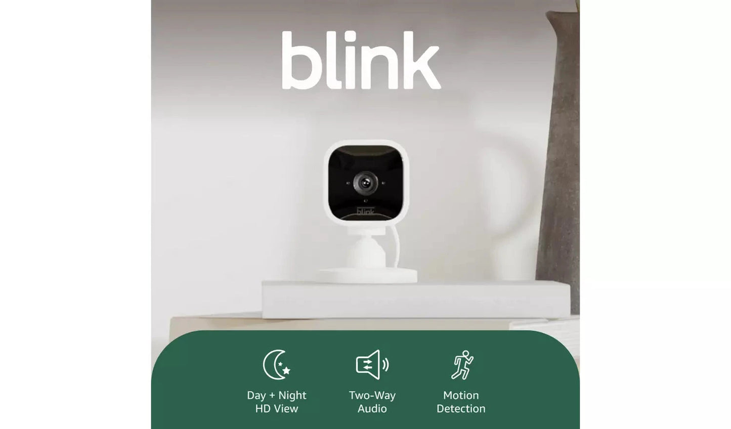 Blink Mini Indoor Plug-In Security Camera – White (2-Pack) Blink