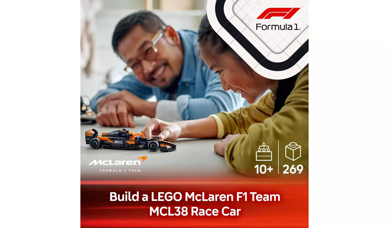 LEGO Speed Champions McLaren F1 Team MCL38 Race Car Toy Set | Ages 10+ | Model 77251 | New LEGO