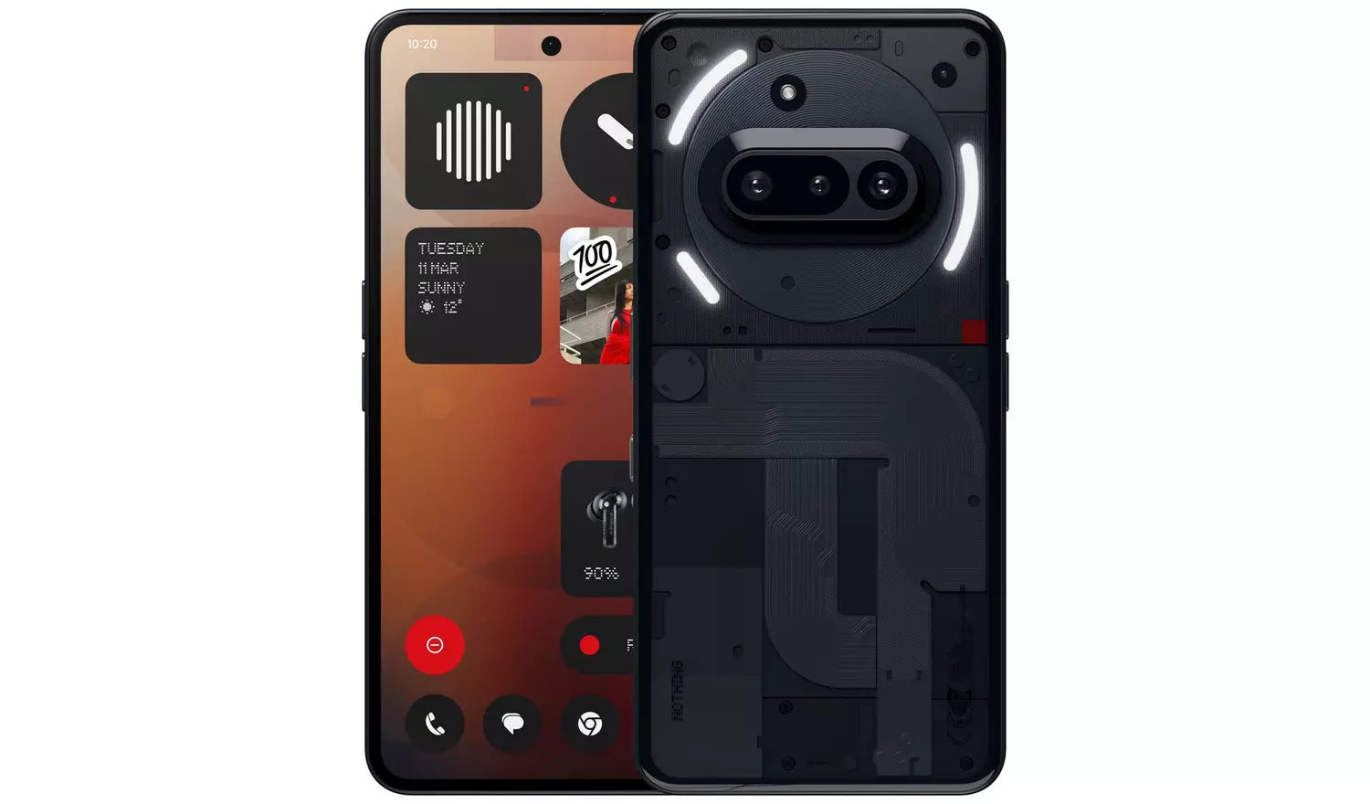 Nothing Phone (3a) 5G 128GB Black SIM Free Ai Mobile Phone (New) Nothing