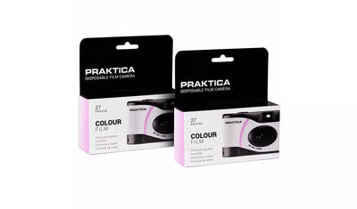 Praktica Disposable Cameras 2 Pack – 27 Exposure 35mm Film Cameras, Pink (New) Praktica