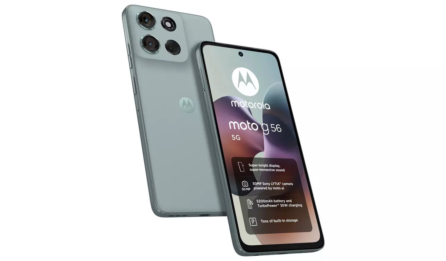 Motorola Moto G56 5G 256GB Mobile Phone – Grey Mist (New) Motorola