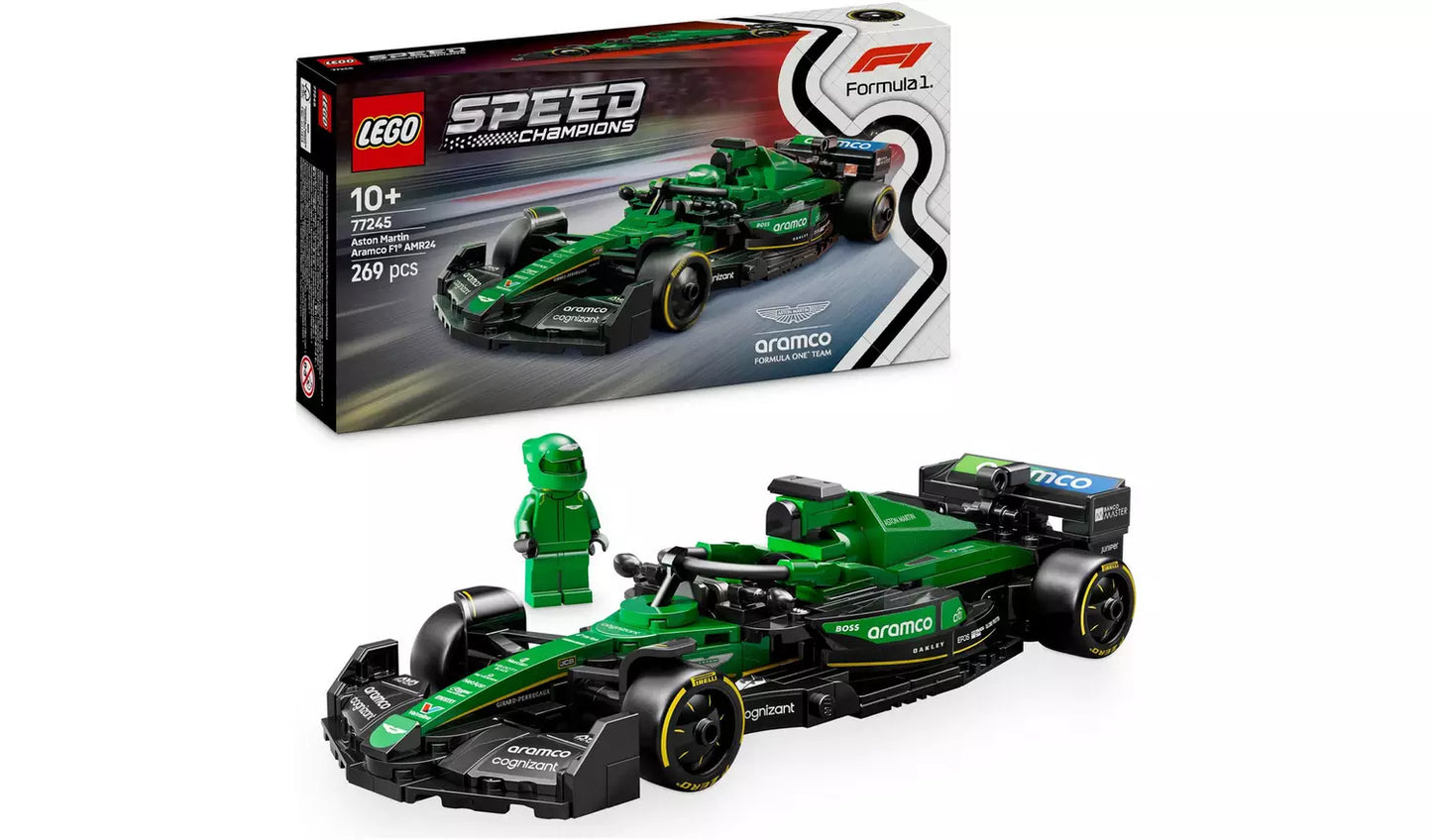 LEGO Speed Champions Aston Martin Aramco F1 AMR24 Toy Car | Ages 10+ | Model 77245 | New LEGO