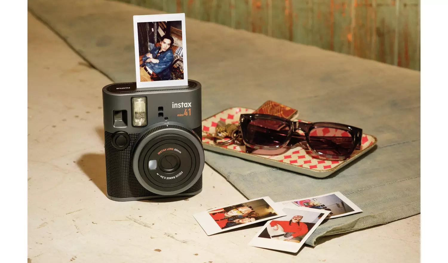 instax Mini 41 Instant Camera – Black Classic Instant Film Camera (New) Fujifilm
