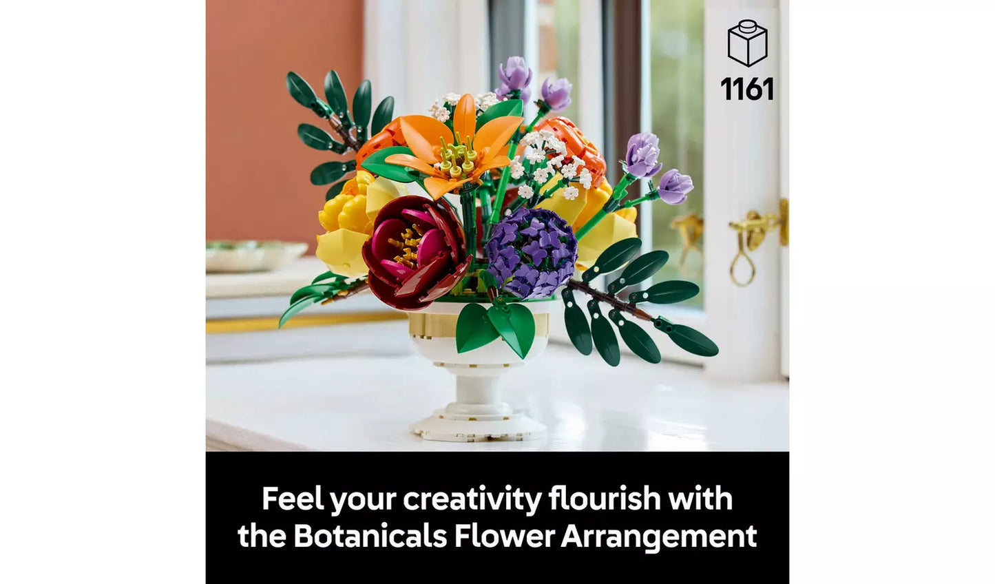 LEGO Botanicals Flower Arrangement Home Decor Set for Adults | Ages 18+ | Model 10345 | NEW LEGO