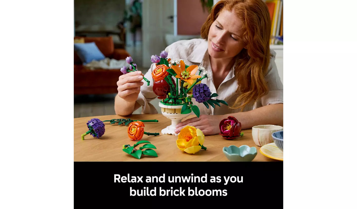 LEGO Botanicals Flower Arrangement Home Decor Set for Adults | Ages 18+ | Model 10345 | NEW LEGO