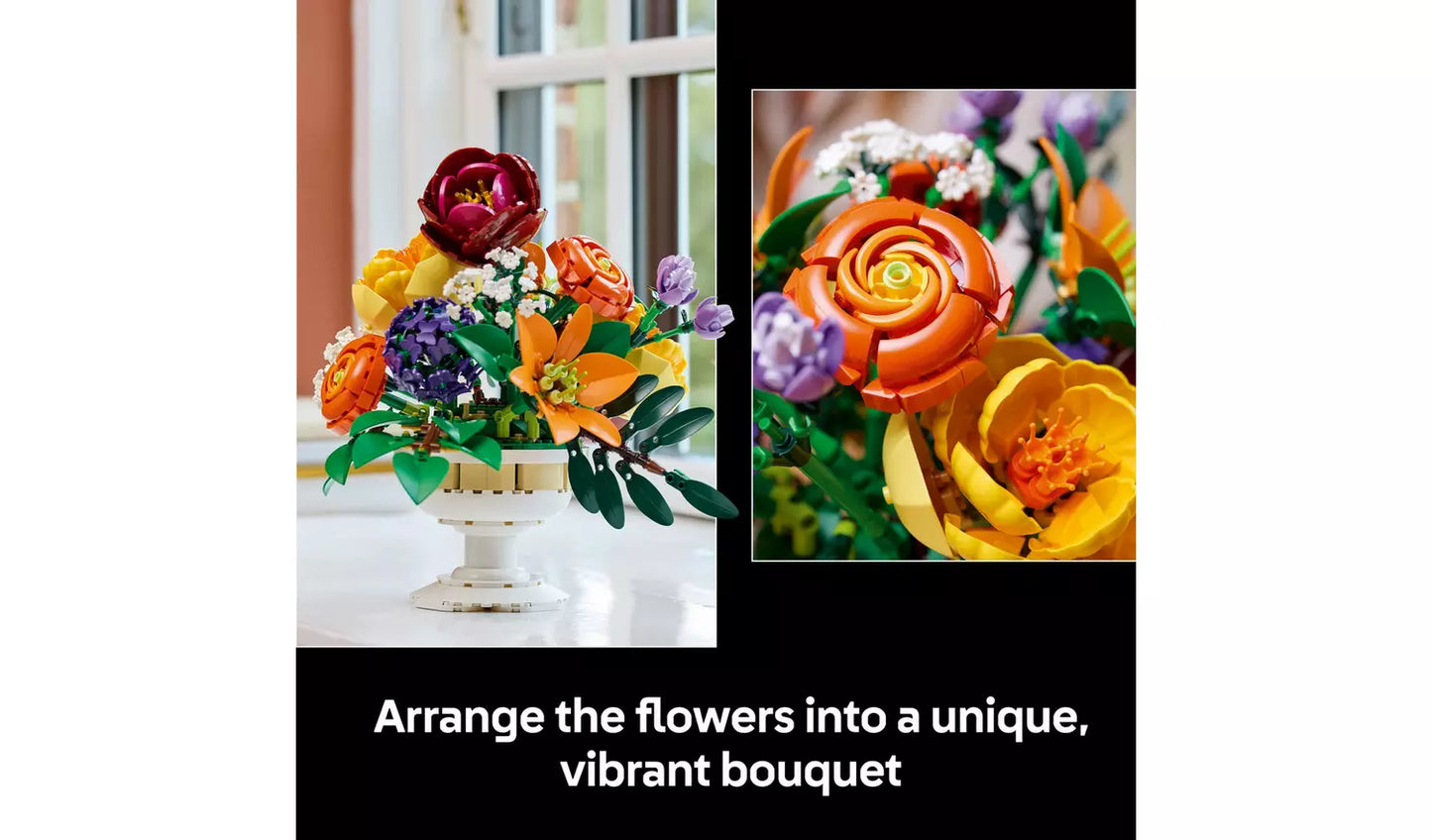 LEGO Botanicals Flower Arrangement Home Decor Set for Adults | Ages 18+ | Model 10345 | NEW LEGO