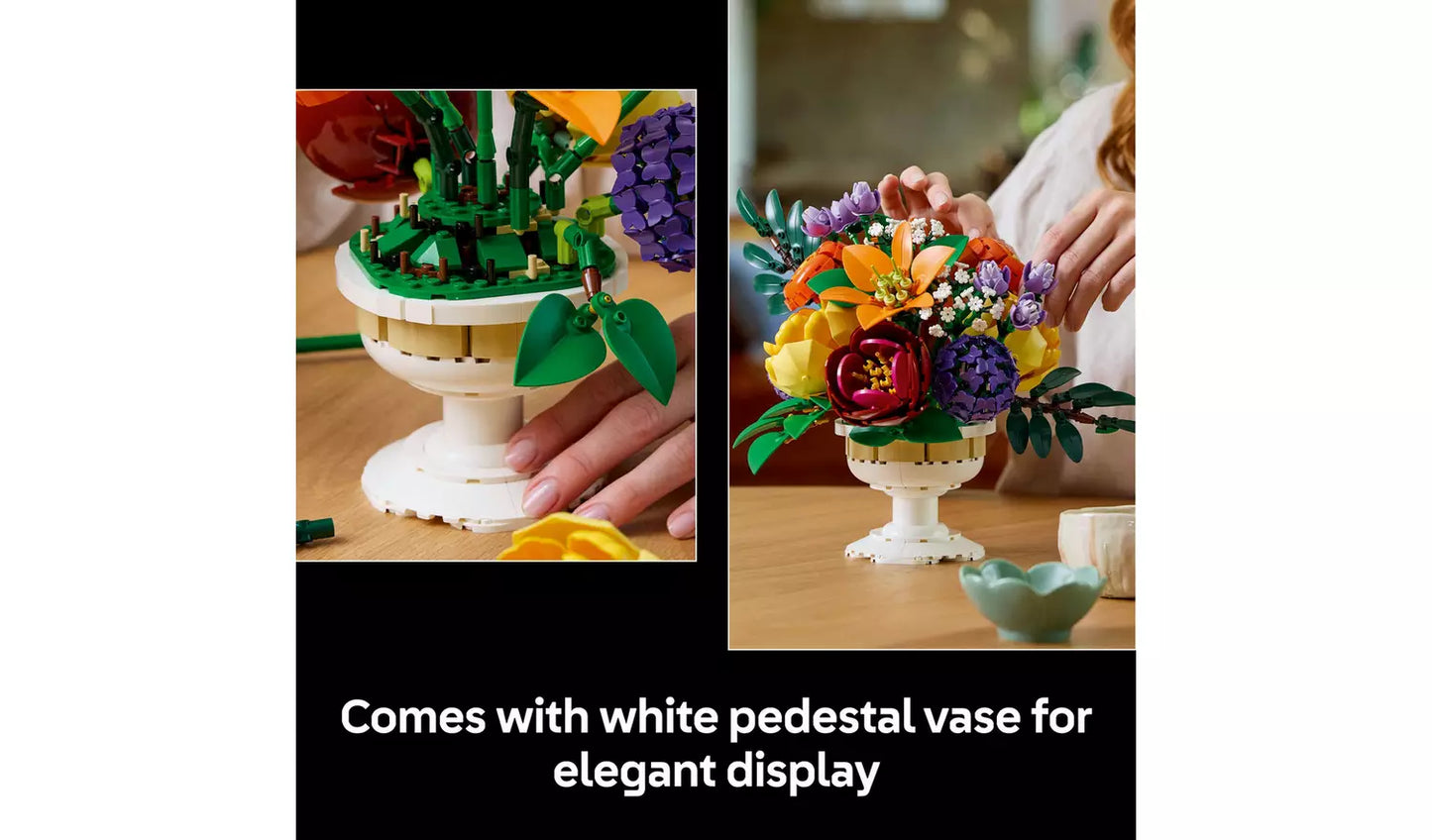 LEGO Botanicals Flower Arrangement Home Decor Set for Adults | Ages 18+ | Model 10345 | NEW LEGO
