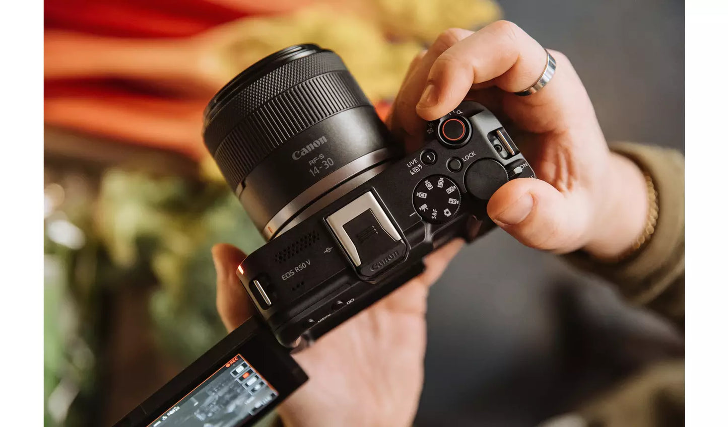 Canon EOS R50 V Mirrorless Camera with RF-S 14-30mm Lens – 24MP 4K (New) Canon