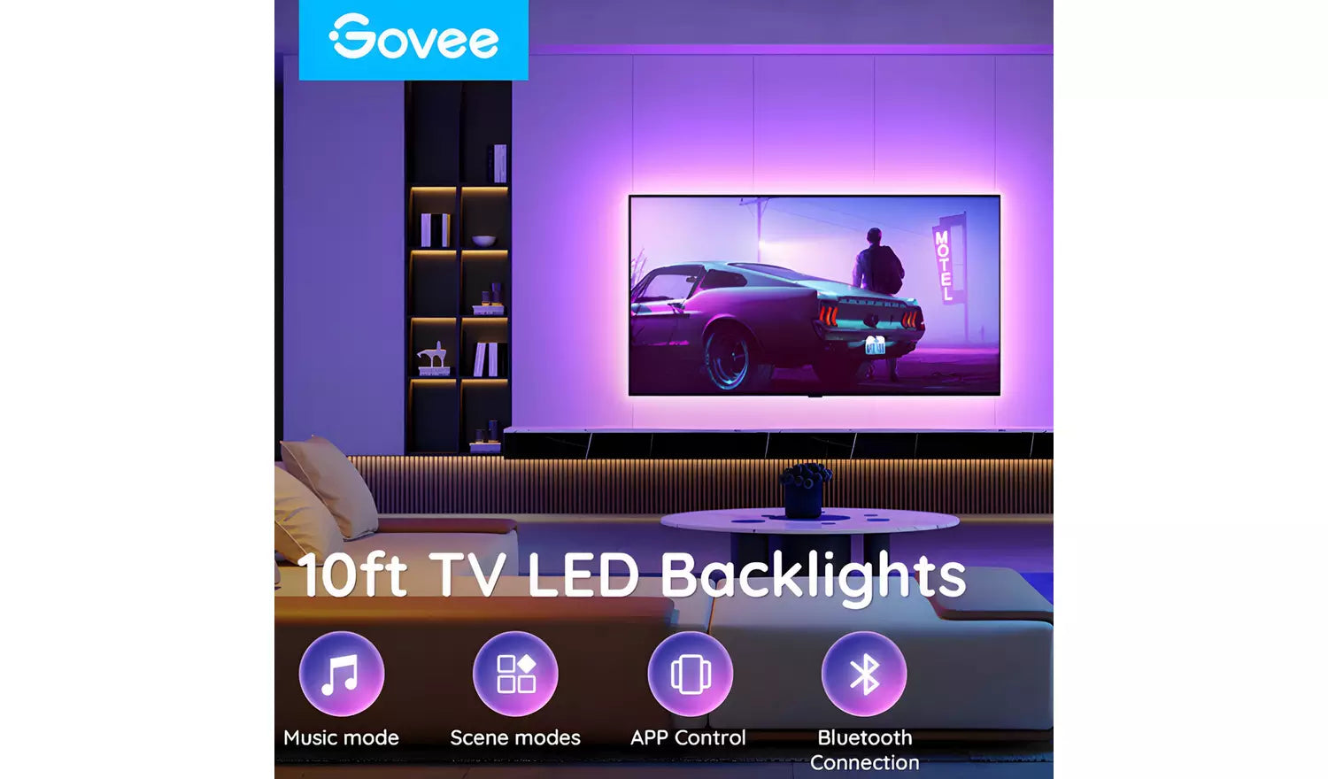 Govee 46–60 Inch Smart RGB TV LED Backlight with App & Music Sync Govee