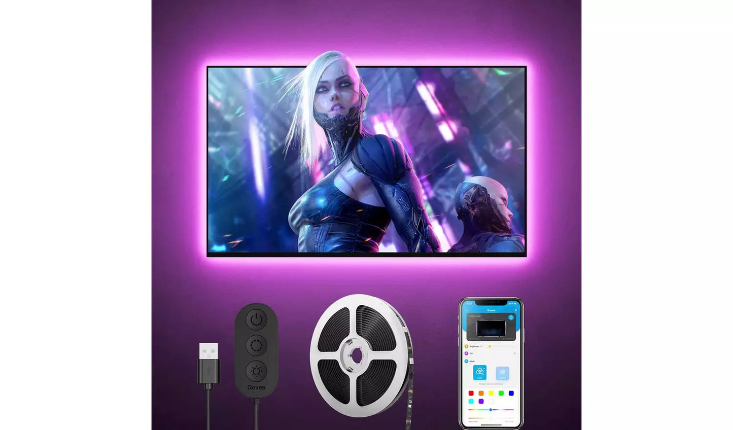 Govee 46–60 Inch Smart RGB TV LED Backlight with App & Music Sync Govee