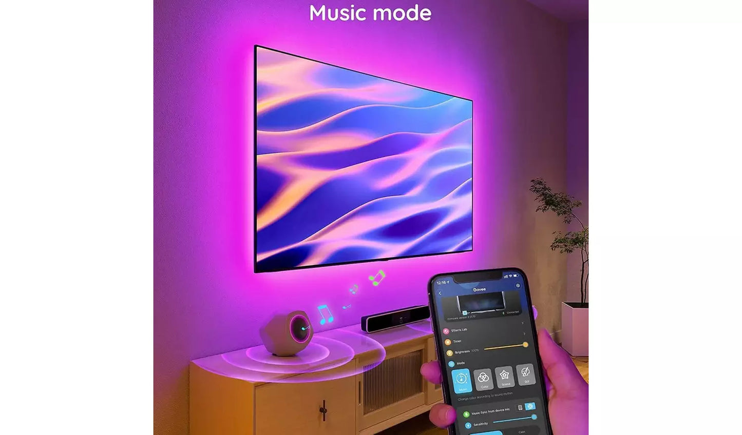 Govee 46–60 Inch Smart RGB TV LED Backlight with App & Music Sync Govee