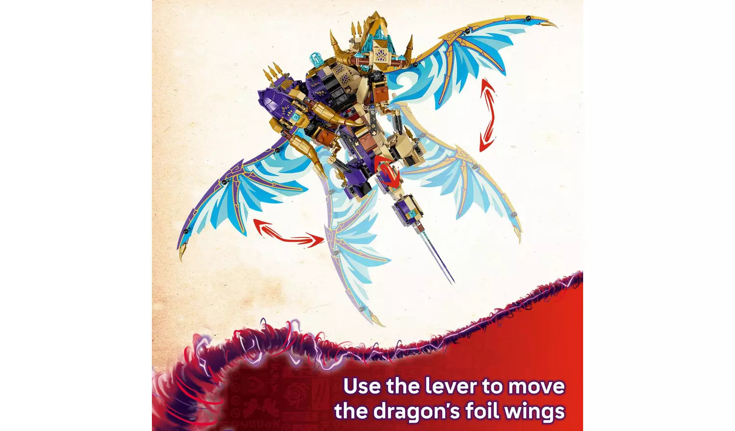 LEGO NINJAGO Arc Dragon of Focus Ninja Building Toy | Ages 9+ | Model 71836 | 869 Pieces | New LEGO